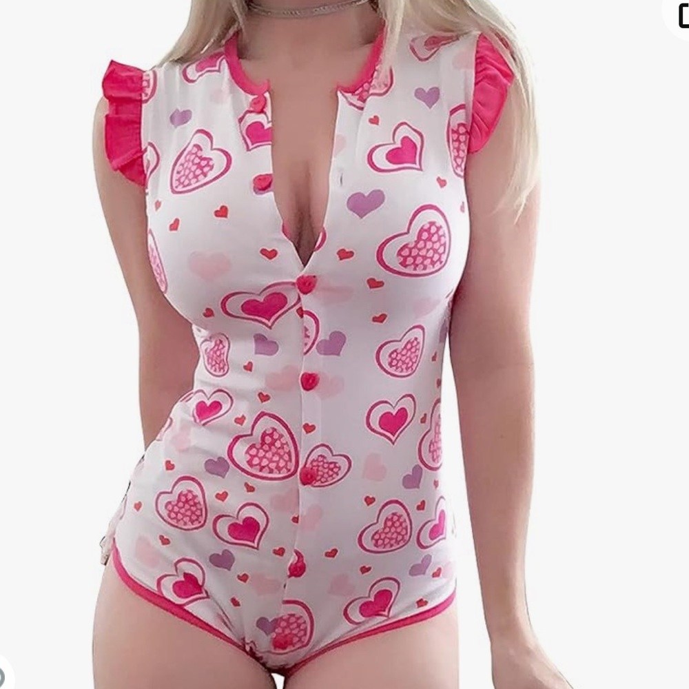 NWT Littleforbig Cotton Romper Onesie Pajamas Bodysuit - princess Onesie Medium